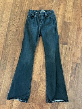 Good American Black Flare Jeans
